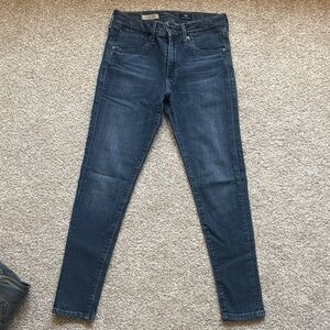 AG Adriano Goldschmied High-Rise Skinny Jeans in Deep Blue